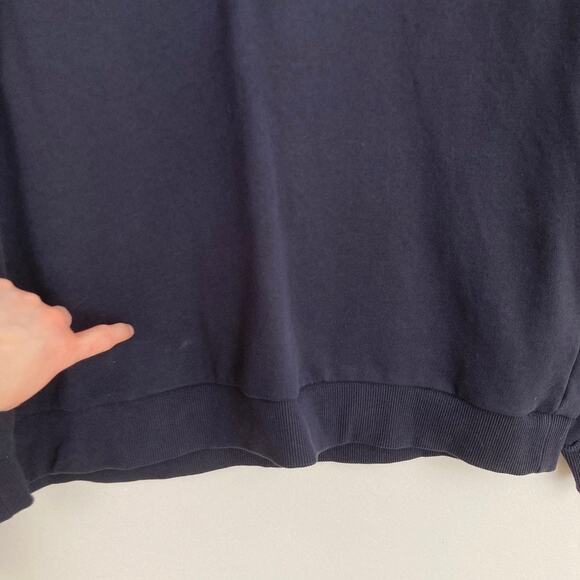 Galeries Lafayette Womens XXL Blue Colorblock Half Zip Pullover Sweatshirt Rugby - Picture 9 of 10